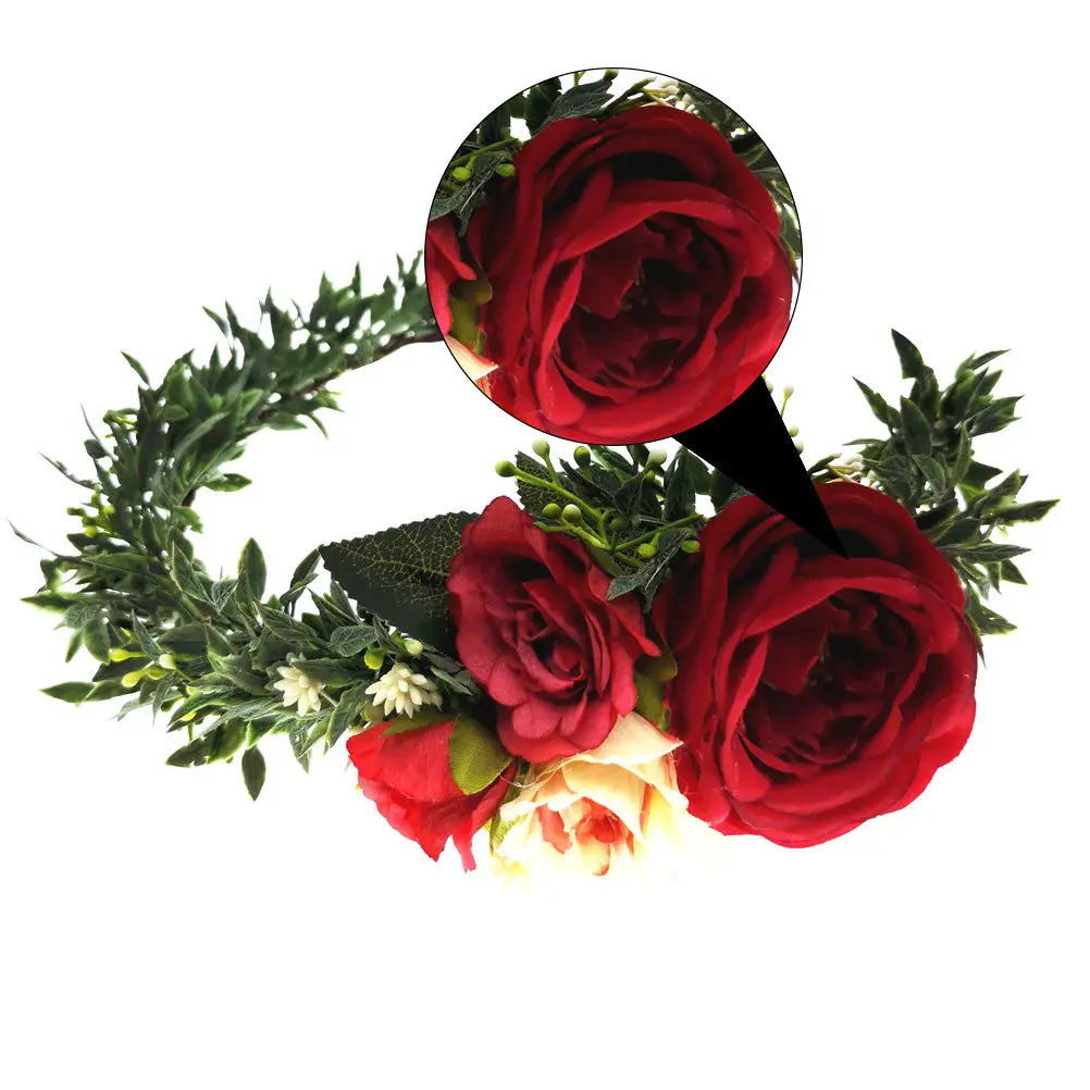 1Pcs Artificial Rose Wreath Lightweight Bridal Hairband Elegant Wedding Bridesmaid Party Photography Headpiece Flower Headband
1Pcs Artificial Rose Wreath Lightweight Bridal Hairband Elegant Wedding Bridesmaid Party Photography Headpiece Flower Headband