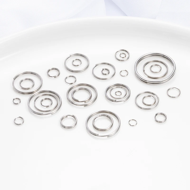 100Pcs/Lot Stainless Steel Open Jump Split Rings Double Loops Connectors For DIY Jewelry Making keyring Supplies Accessories
100Pcs/Lot Stainless Steel Open Jump Split Rings Double Loops Connectors For DIY Jewelry Making keyring Supplies Accessories