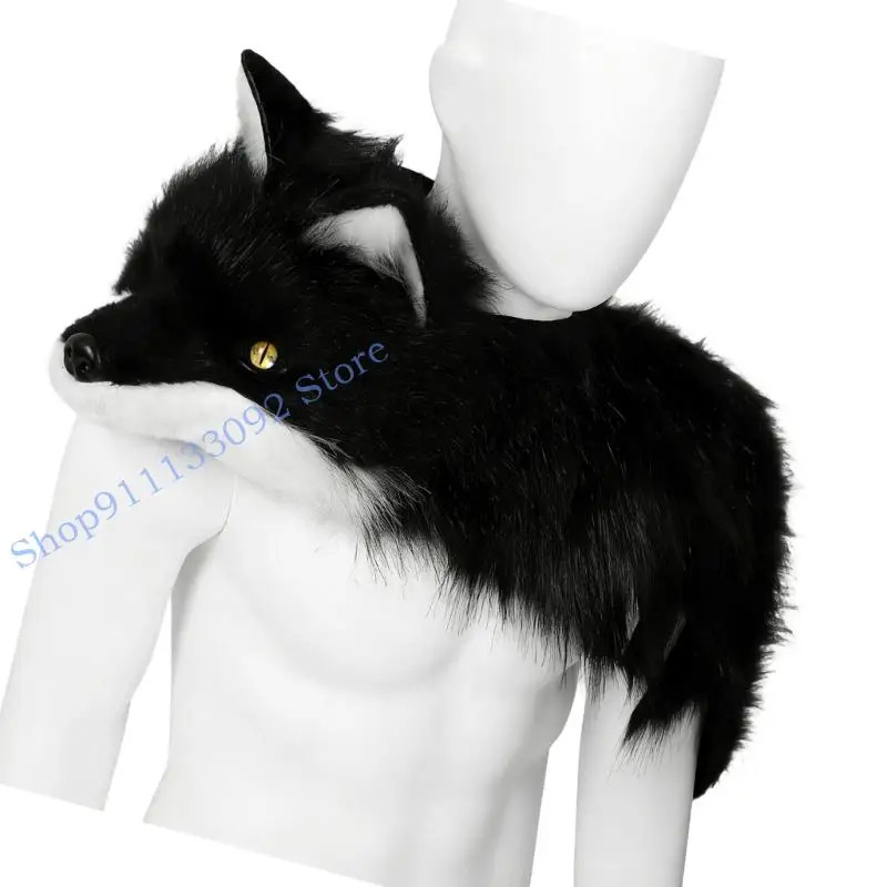 H9ED Faux Furs Collar Scarf Wrap Foxes Shrug Collar Shawl Halloween Foxes Costume
H9ED Faux Furs Collar Scarf Wrap Foxes Shrug Collar Shawl Halloween Foxes Costume