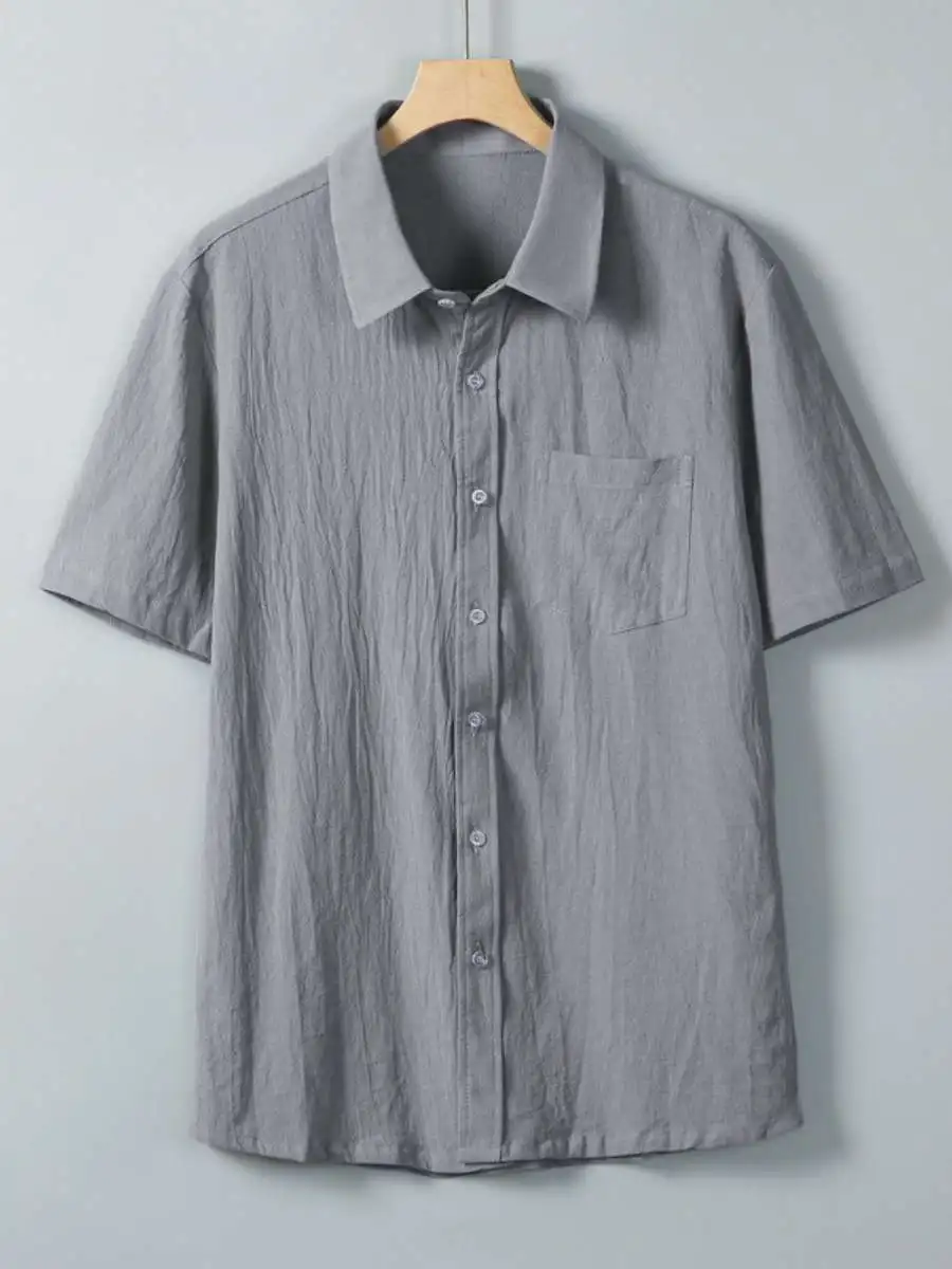 New Summer Men's Loose Cotton Linen Shirt Casual Short Sleeve Color Large Size Comfortable Men's Fashion Top
New Summer Men's Loose Cotton Linen Shirt Casual Short Sleeve Color Large Size Comfortable Men's Fashion Top