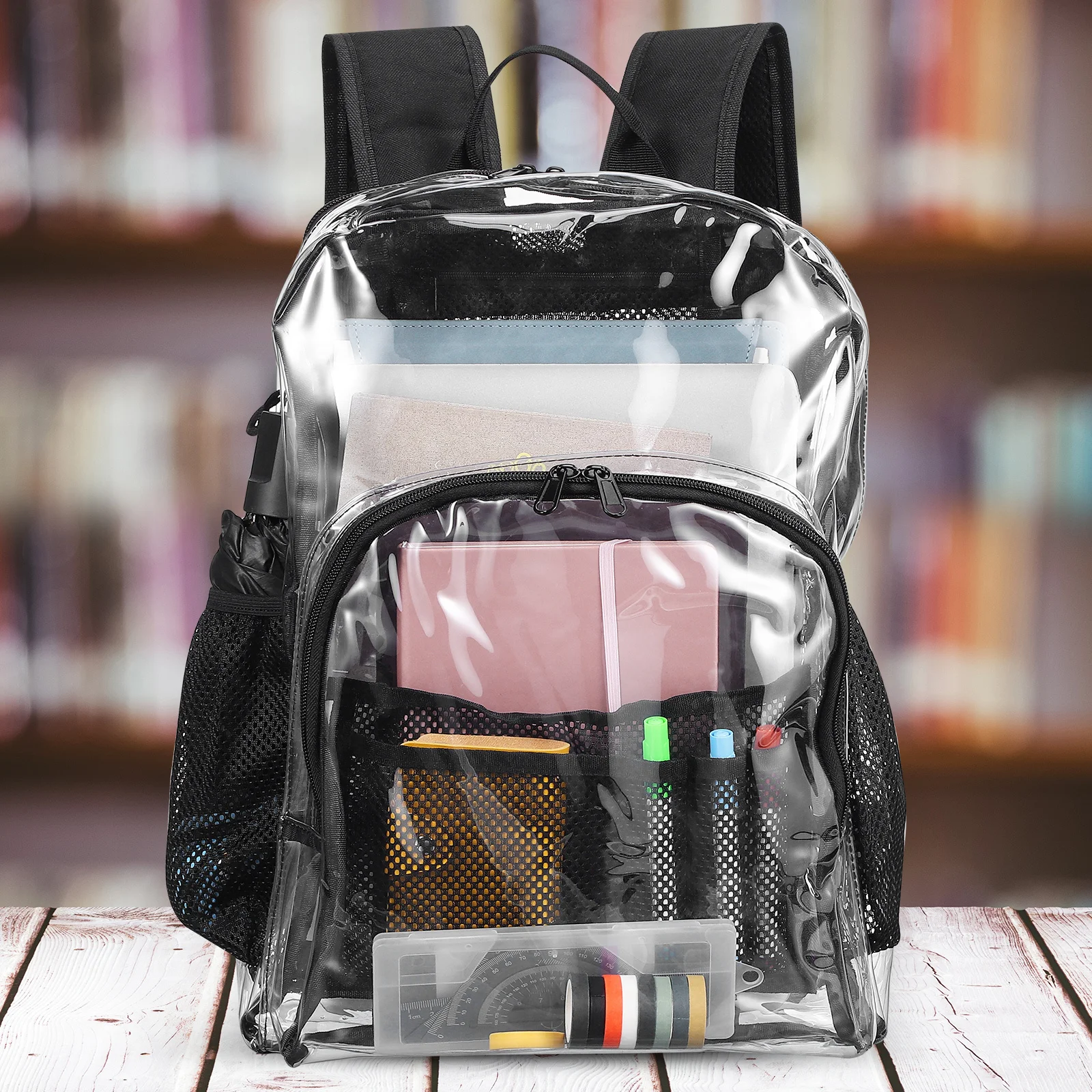Sturdy Transparent Backpack Clear Heavy Duty Pvc Bag Large Capacity Bookbag For School Work Gym Stadium Travel Bookbags Laptop
Sturdy Transparent Backpack Clear Heavy Duty Pvc Bag Large Capacity Bookbag For School Work Gym Stadium Travel Bookbags Laptop