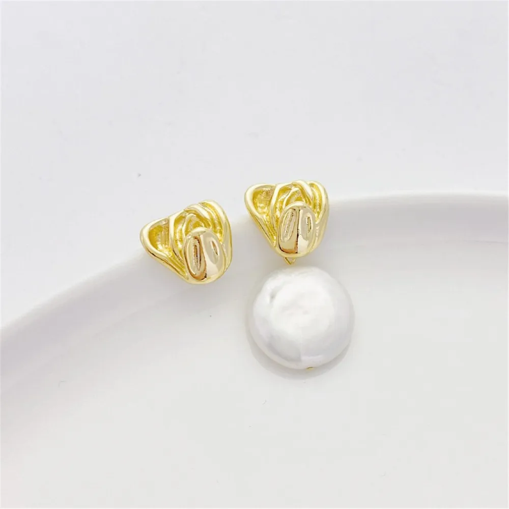 14K Gold-plated Tulip Flowers with Rings Earrings 925 Silver Needle Handmade Diy Earrings Ear Jewelry Materials E080 
14K Gold-plated Tulip Flowers with Rings Earrings 925 Silver Needle Handmade Diy Earrings Ear Jewelry Materials E080