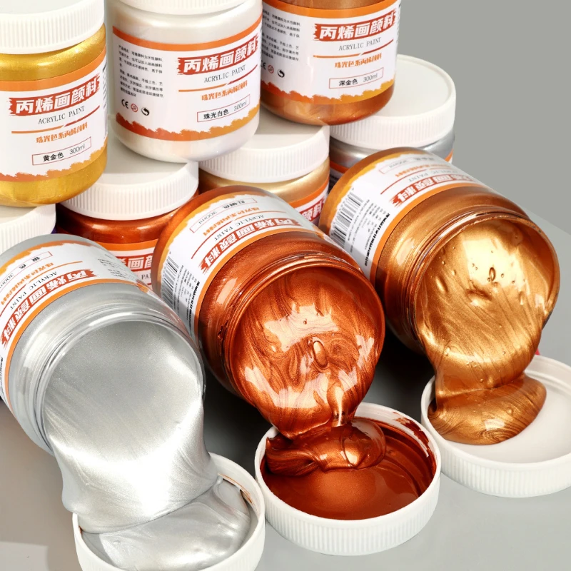 300 мл золотая акриловая краска металлическая перламутровая ручная роспись «сделай сам» настенная живопись водонепроницаемая защита от солнца и не выцветающий пигмент
300 мл золотая акриловая краска металлическая перламутровая ручная роспись «сделай сам» настенная живопись водонепроницаемая защита от солнца и не выцветающий пигмент