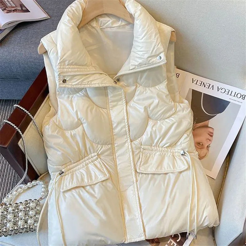 Down Cotton Vest Jacket Women's Parkas Fall/winter 2025 Korean Sleeveless Coat Female Loose Waistcoat Stand Collar Overcoat Tops
Down Cotton Vest Jacket Women's Parkas Fall/winter 2025 Korean Sleeveless Coat Female Loose Waistcoat Stand Collar Overcoat Tops