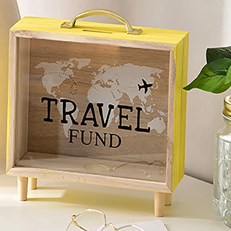 1PC Wooden Piggy Banks Travel Fund Money Bank Adventure Fund Money Boxes Home Decor Gift Kids Family Money Boxes Storage Box 
1PC Wooden Piggy Banks Travel Fund Money Bank Adventure Fund Money Boxes Home Decor Gift Kids Family Money Boxes Storage Box
