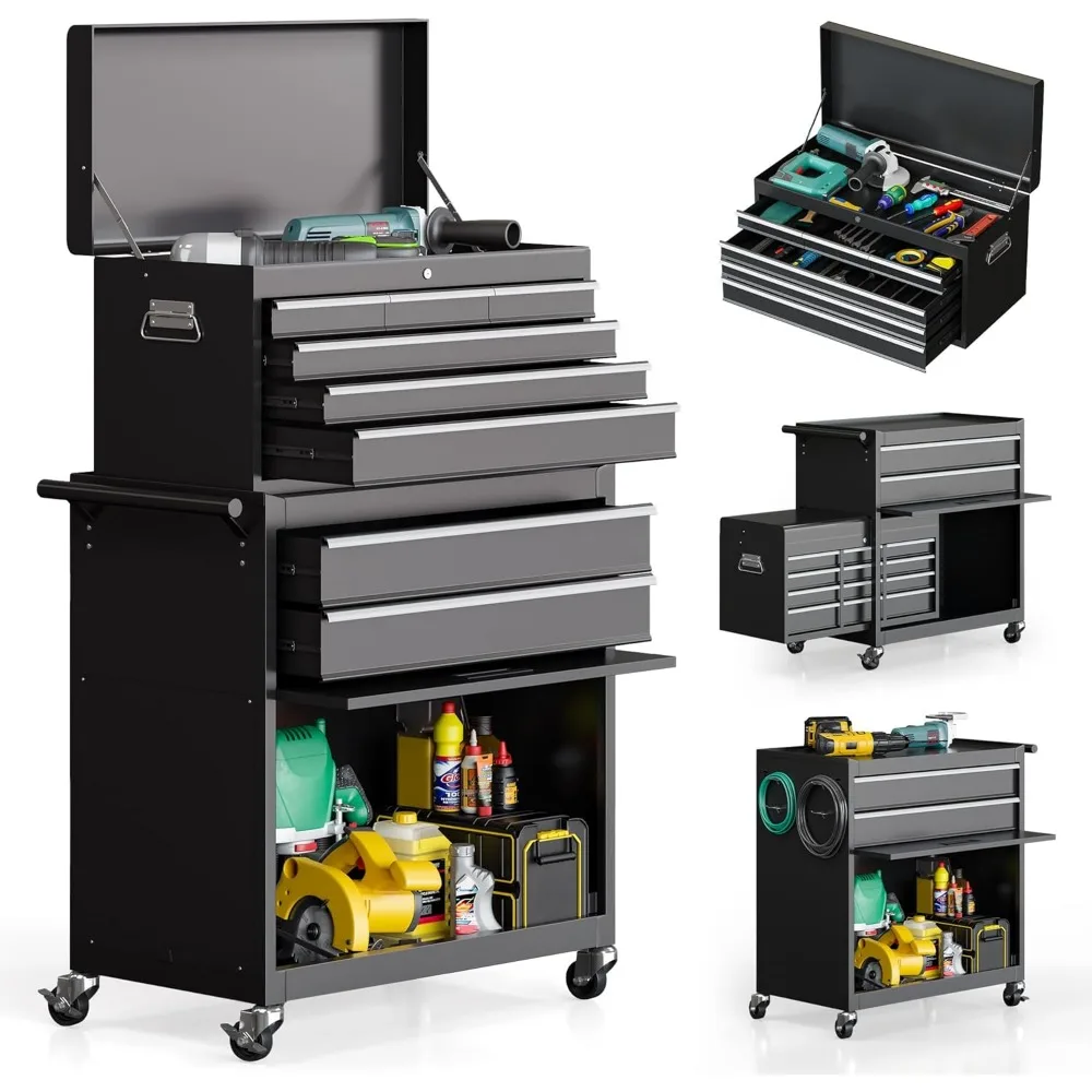 Tool Chest, 8-Drawer Large Rolling Tool Storage Cabinet with Enhanced Packaging, Detachable Top Tool Box with Tray Divider, Line
Tool Chest, 8-Drawer Large Rolling Tool Storage Cabinet with Enhanced Packaging, Detachable Top Tool Box with Tray Divider, Line