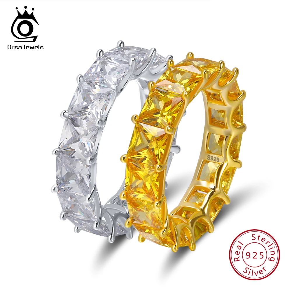 ORSA JEWELS Shiny Cubic Zirconia Rings Fashion Crystal 925 Sterling Silver Finger Rings for Women Men Lovers Fine Jewelry SR48
ORSA JEWELS Shiny Cubic Zirconia Rings Fashion Crystal 925 Sterling Silver Finger Rings for Women Men Lovers Fine Jewelry SR48
