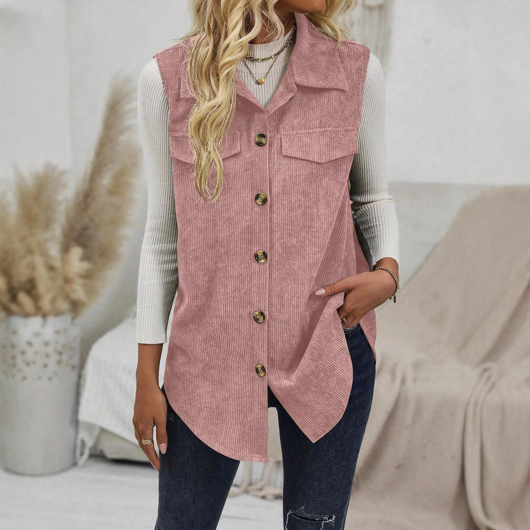 2026 женский жилет с лацканами, кардиган, повседневный модный тренд, темперамент, удобный тонкий универсальный вельветовый женский жилет для путешествий
2026 женский жилет с лацканами, кардиган, повседневный модный тренд, темперамент, удобный тонкий универсальный вельветовый женский жилет для путешествий