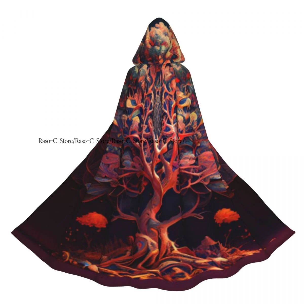 Unisex Adult Ornate Tree Illustration Cloak with Hood Long Witch Costume Cosplay
Unisex Adult Ornate Tree Illustration Cloak with Hood Long Witch Costume Cosplay