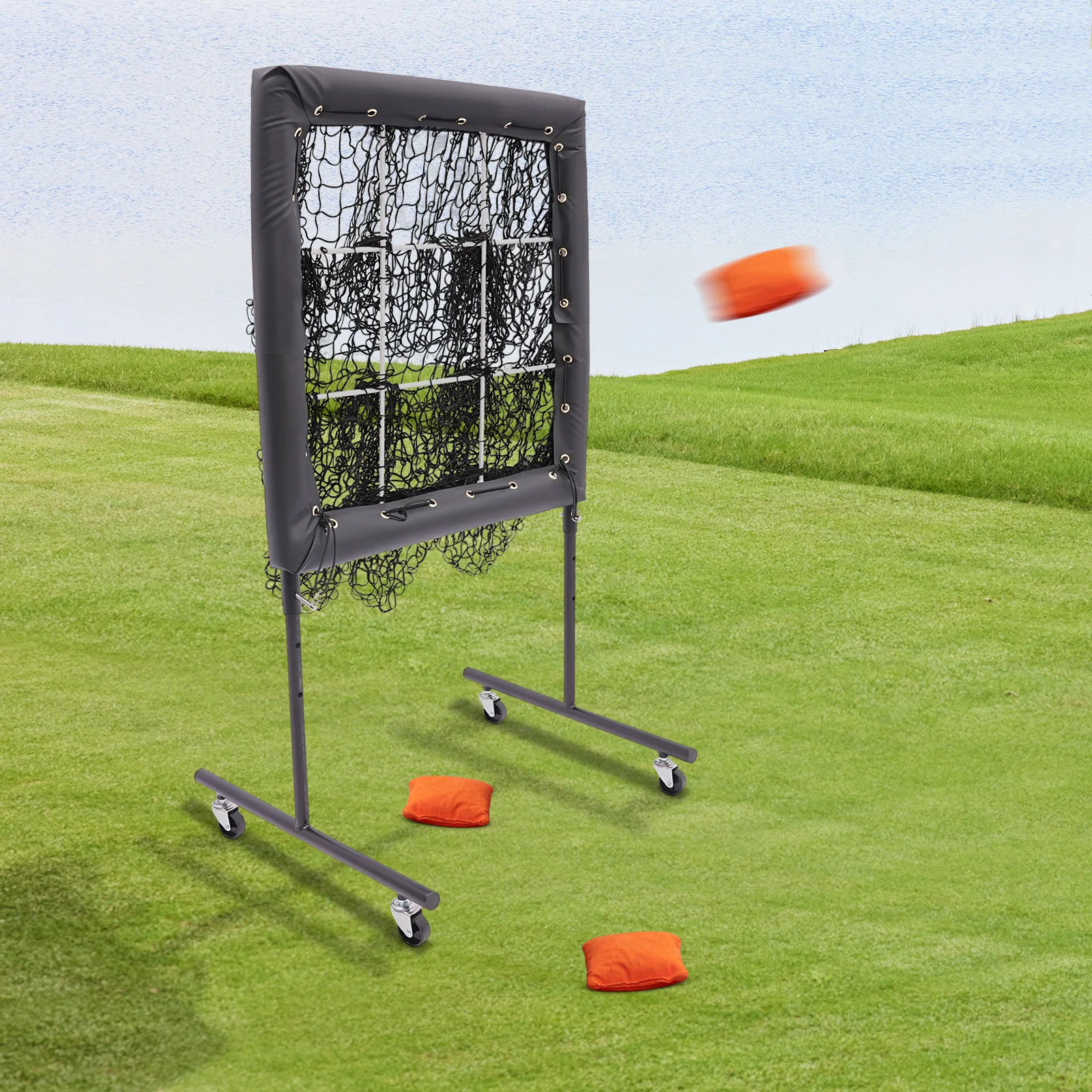 Baseball Training Net with 9-Grid Aiming Target, Adjustable Height 3-Gear Stand, Durable Polyester Mesh Iron Frame, Portable 360° Swivel Casters, Indoor Outdoor Pitching Practice Equipment for Adults Kids
Baseball Training Net with 9-Grid Aiming Target, Adjustable Height 3-Gear Stand, Durable Polyester Mesh Iron Frame, Portable 360° Swivel Casters, Indoor Outdoor Pitching Practice Equipment for Adults Kids