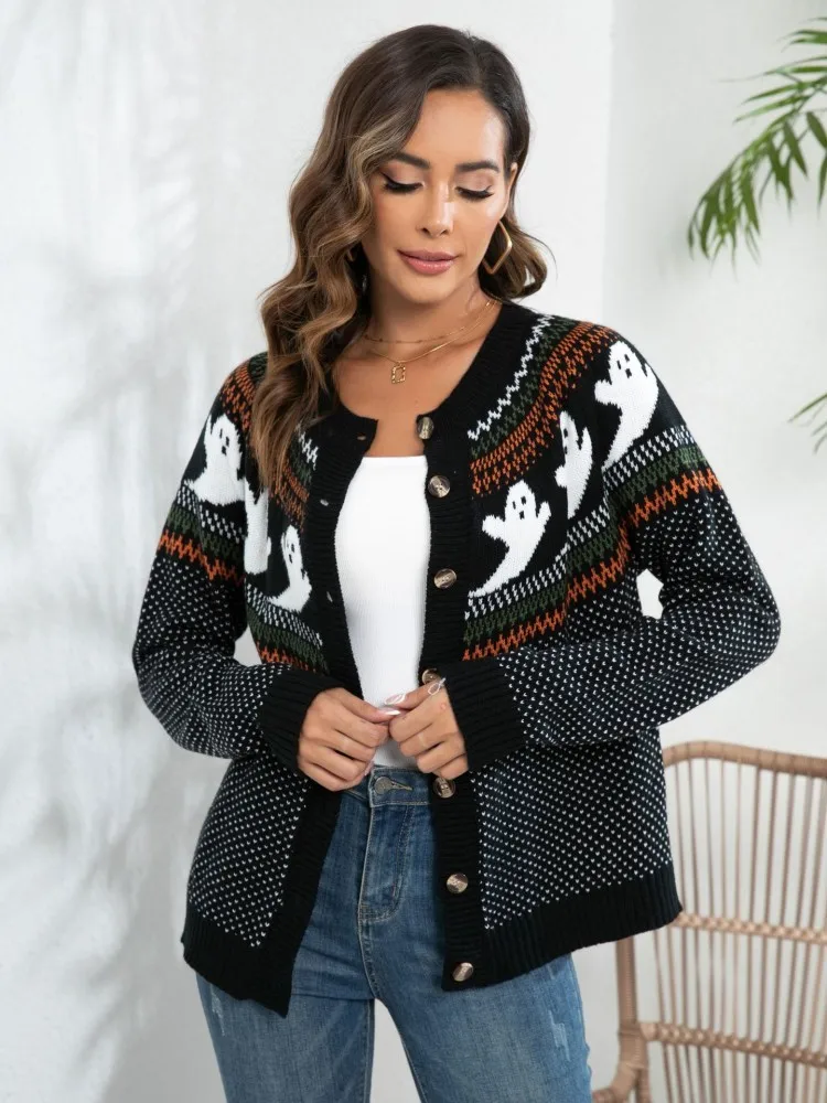 New Autumn Halloween Women's Cardigan,Woman Clothing,Cardigan Woman,Pretty Women's Sweaters,Knit Sweater Woman,Vintage Clothing
New Autumn Halloween Women's Cardigan,Woman Clothing,Cardigan Woman,Pretty Women's Sweaters,Knit Sweater Woman,Vintage Clothing