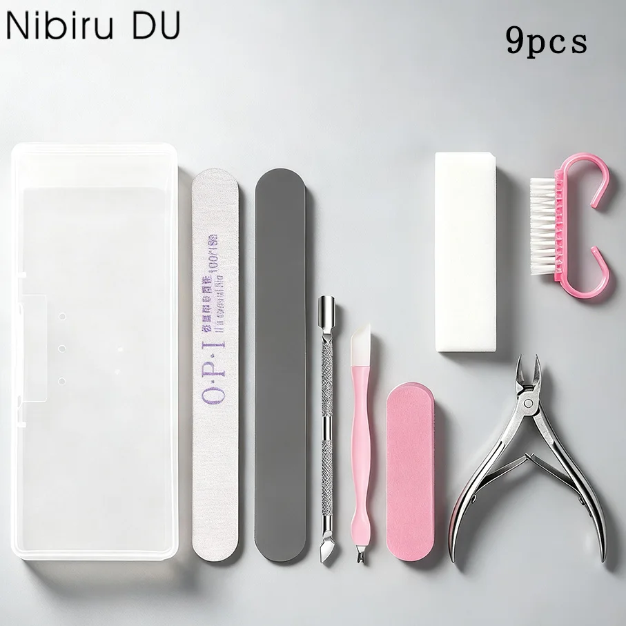9pcs Professional Manicure Cuticle Remover Kit, Cuticle Pusher Nail File Buffer Sanding Tool Cleaning Brush Dead Skin Remover
9pcs Professional Manicure Cuticle Remover Kit, Cuticle Pusher Nail File Buffer Sanding Tool Cleaning Brush Dead Skin Remover