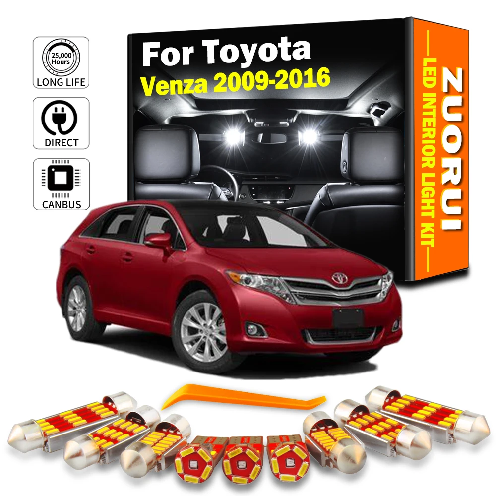 ZUORUI 15 шт. для Toyota Venza 2009-2011 2012 2013 2014 2015 2016 светодиодный внутренний светильник для чтения купольный комплект лампочек для номерного знака
ZUORUI 15 шт. для Toyota Venza 2009-2011 2012 2013 2014 2015 2016 светодиодный внутренний светильник для чтения купольный комплект лампочек для номерного знака
