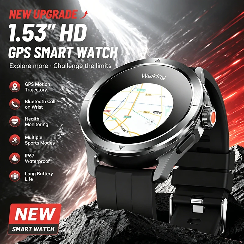 Smart Watch GPS Movement Track Altitude Meter Compass IP67 Waterproof Health Monitoring Sports Mode Bluetooth Call Smart Watch
Smart Watch GPS Movement Track Altitude Meter Compass IP67 Waterproof Health Monitoring Sports Mode Bluetooth Call Smart Watch