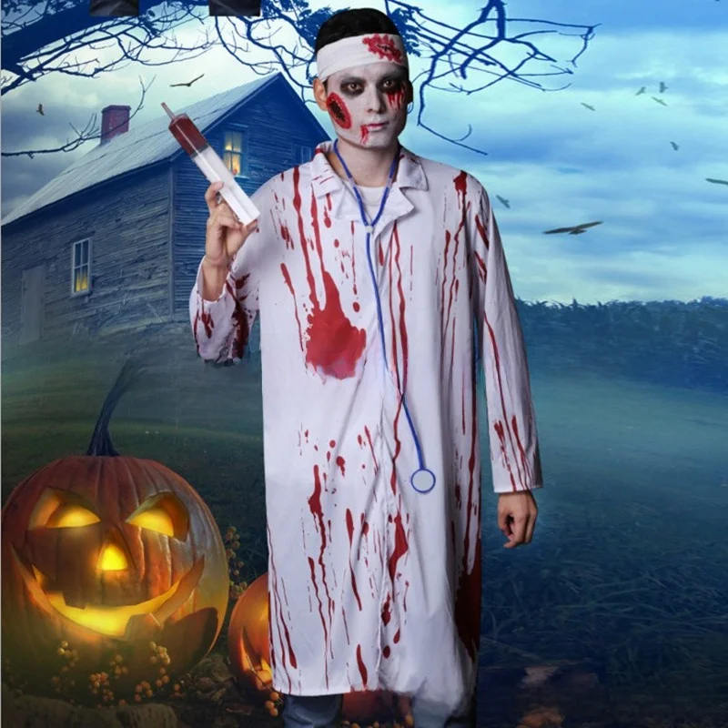 Bloodstained Doctor Costume Adult loween Masquerade Performance Nurse Outfit Blood Bride Traditional Chinese Stage Costume
Bloodstained Doctor Costume Adult loween Masquerade Performance Nurse Outfit Blood Bride Traditional Chinese Stage Costume