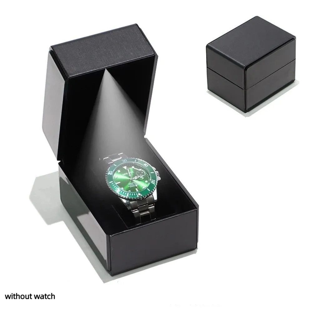 Exquisite PU Leather Watch Box with LED Light Flip-Top Lid Wristwatch Display Case Bracelet Storage Watch Storage Case Watch
Exquisite PU Leather Watch Box with LED Light Flip-Top Lid Wristwatch Display Case Bracelet Storage Watch Storage Case Watch