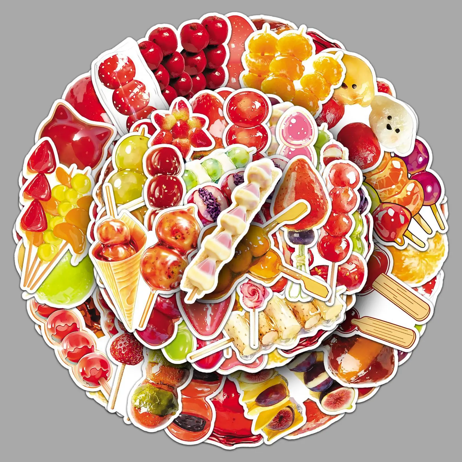 Cute Tanghulu Stickers 50Pcs Chinese Traditional Snack Decals for Bottle Laptops Phones Handbooks Guitar DIY Kids Girl Gifts
Cute Tanghulu Stickers 50Pcs Chinese Traditional Snack Decals for Bottle Laptops Phones Handbooks Guitar DIY Kids Girl Gifts