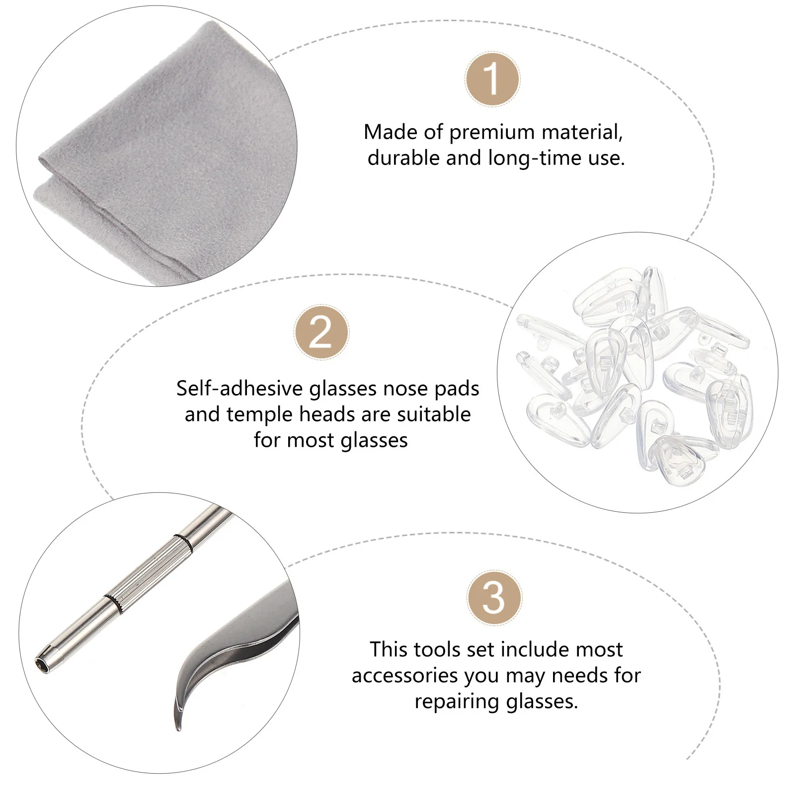 Glasses Repair Accessories 1Set Nose Pads Screws Screwdriver Tweezer Compact Design for Eyeglasses Fix Glasses Nose Pads
Glasses Repair Accessories 1Set Nose Pads Screws Screwdriver Tweezer Compact Design for Eyeglasses Fix Glasses Nose Pads