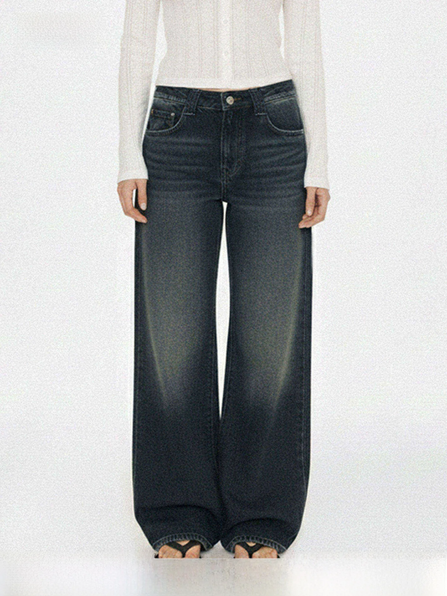 WAEW Vintage Deep Blue Washed Wide Leg Jeans Casual Loose Fit Straight Cut Long Pants Women's Fashion Cotton Denim Trousers
WAEW Vintage Deep Blue Washed Wide Leg Jeans Casual Loose Fit Straight Cut Long Pants Women's Fashion Cotton Denim Trousers
