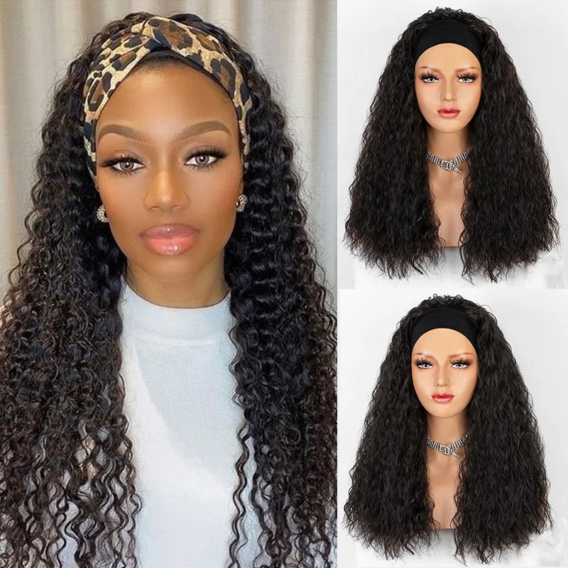 Черный вьющийся синтетический парик с повязкой на голову, женский парик с повязкой на голову, богемные волосы с глубокими волнами для чернокожих женщин, парики
Черный вьющийся синтетический парик с повязкой на голову, женский парик с повязкой на голову, богемные волосы с глубокими волнами для чернокожих женщин, парики