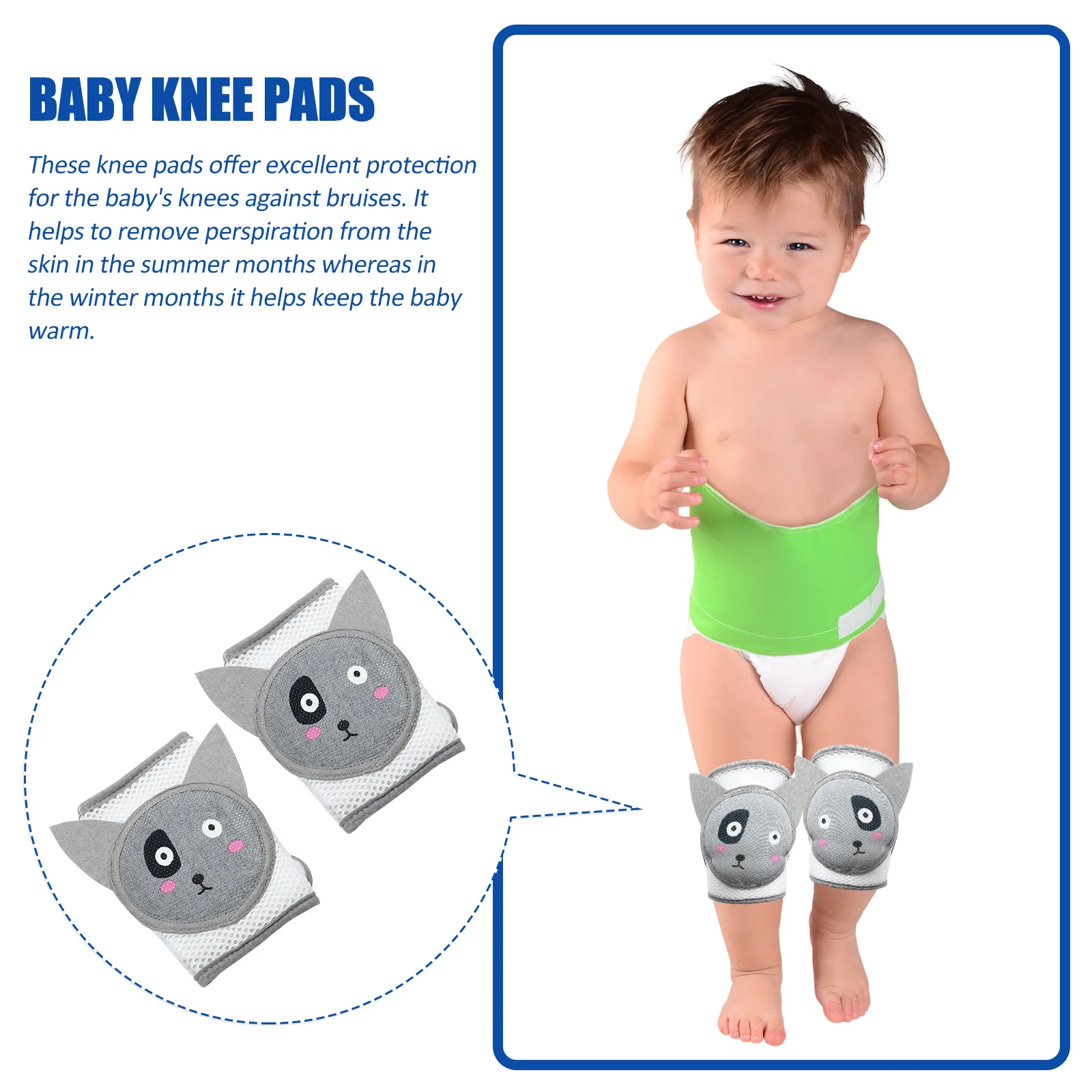 2Pcs Baby Knee Protector Cartoon Thick Sponge Non-Slip Knee Pads Comfortable Crawling Protector Infant Toddler Sleeve Pads
2Pcs Baby Knee Protector Cartoon Thick Sponge Non-Slip Knee Pads Comfortable Crawling Protector Infant Toddler Sleeve Pads
