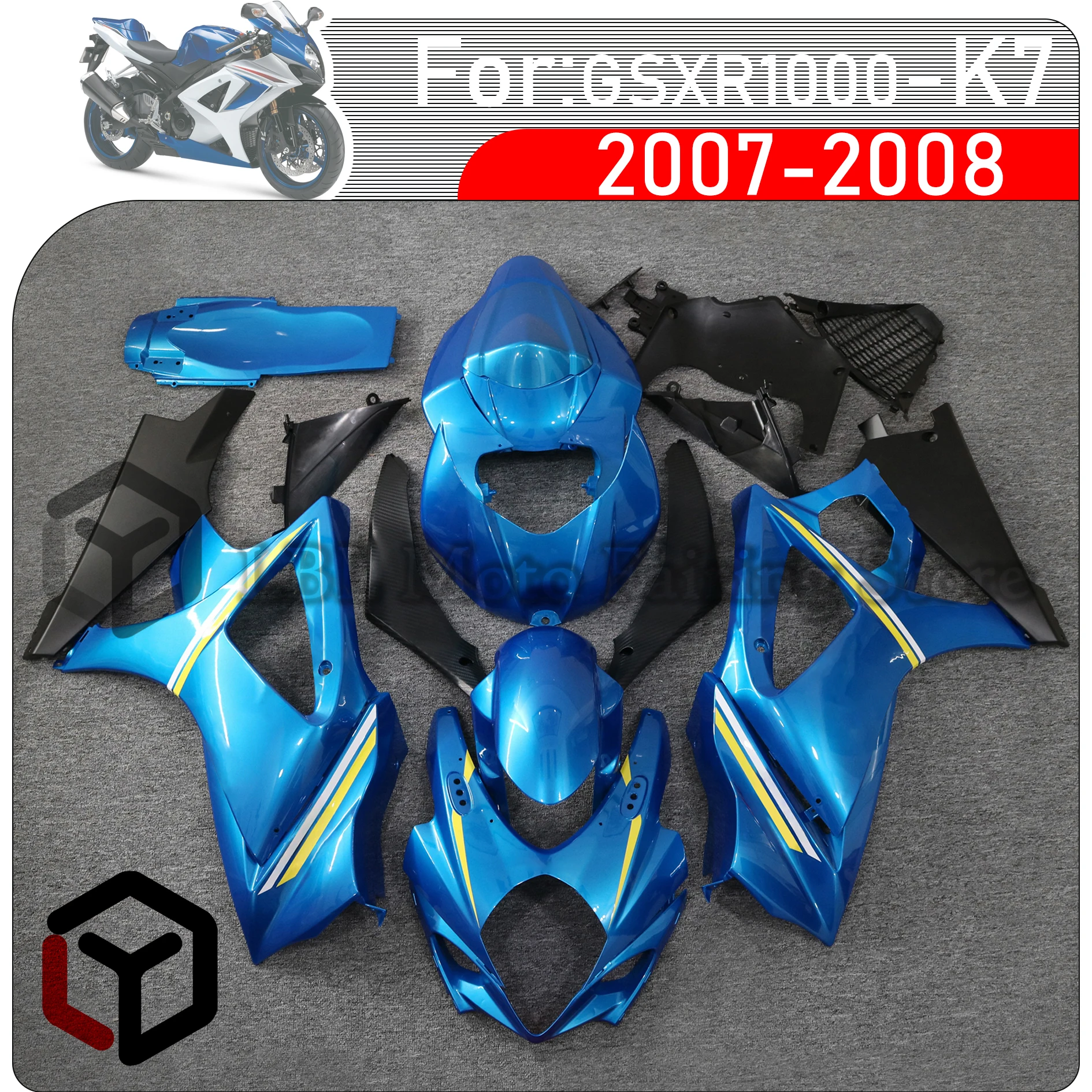 For SUZUKI GSXR1000 GSX-R1000 K7 2007 2008 Motorcycle Full Body Fit Fairing For SUZUKI GSXR1000 K7 2007 2008 Full Fairing
For SUZUKI GSXR1000 GSX-R1000 K7 2007 2008 Motorcycle Full Body Fit Fairing For SUZUKI GSXR1000 K7 2007 2008 Full Fairing