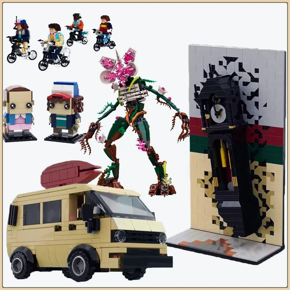 MOC Strangered Things Vecna Clock Eleven Figure Movie Monster Demodog Building Blocks Campervan Guitar Scene Brick DIY Toys Gift
MOC Strangered Things Vecna Clock Eleven Figure Movie Monster Demodog Building Blocks Campervan Guitar Scene Brick DIY Toys Gift