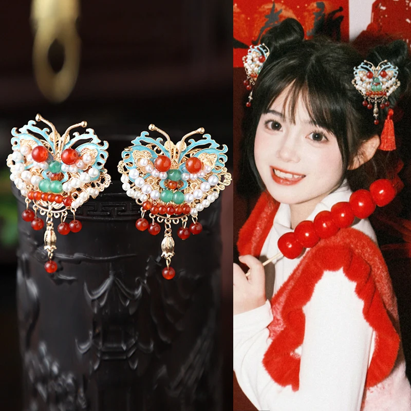 Lion Awakening Tassel New Year Hairpin Side Clip Back Of The Head Clip Hanfu Daily Accessories Red Cute Headwear Chinese Style
Lion Awakening Tassel New Year Hairpin Side Clip Back Of The Head Clip Hanfu Daily Accessories Red Cute Headwear Chinese Style