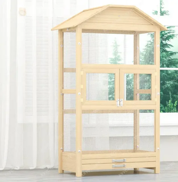 Xuanfeng Parrot Cage Bird Cage Wooden Household Peony Large Gray Parrot Breeding
Xuanfeng Parrot Cage Bird Cage Wooden Household Peony Large Gray Parrot Breeding