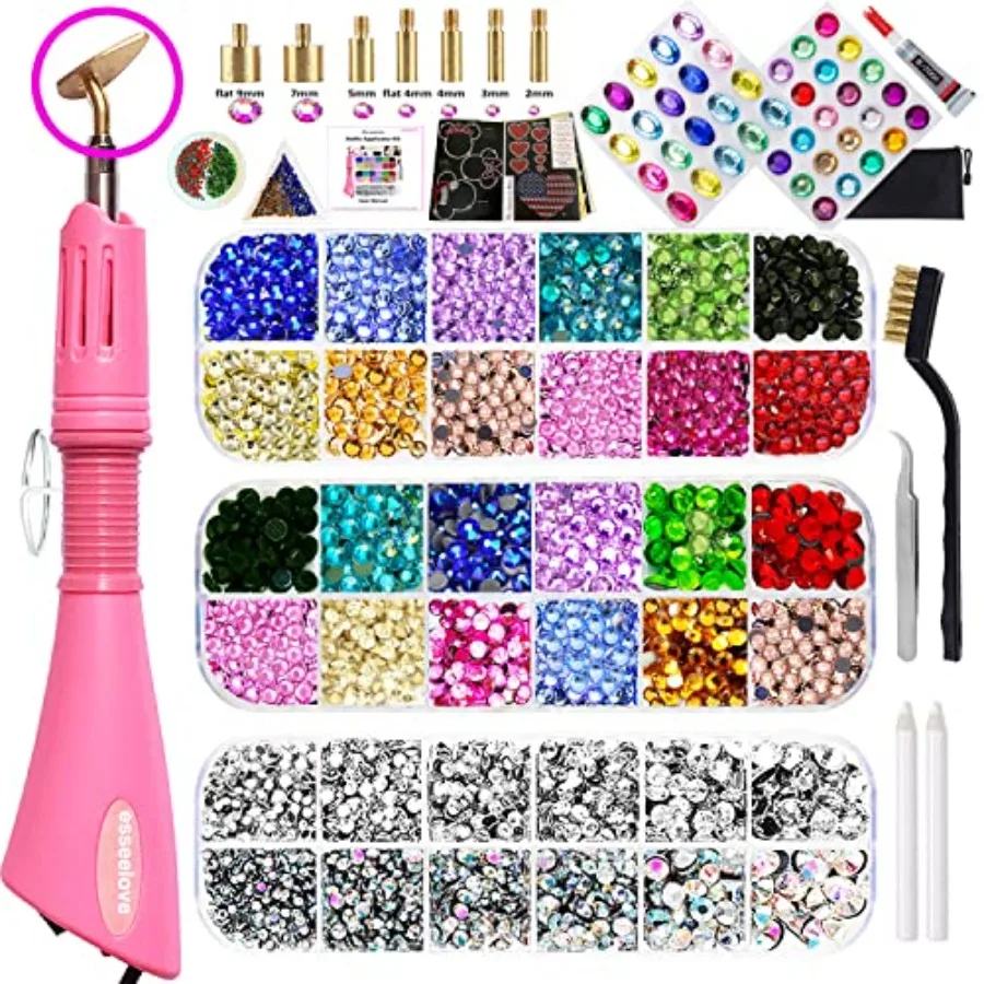 Bedazzler Kit with Rhinestones Hotfix Applicator Tool DIY Hot Fix Rhinestone Bedazzling kit 3560 Rhinestones for Crafting Cryst
Bedazzler Kit with Rhinestones Hotfix Applicator Tool DIY Hot Fix Rhinestone Bedazzling kit 3560 Rhinestones for Crafting Cryst