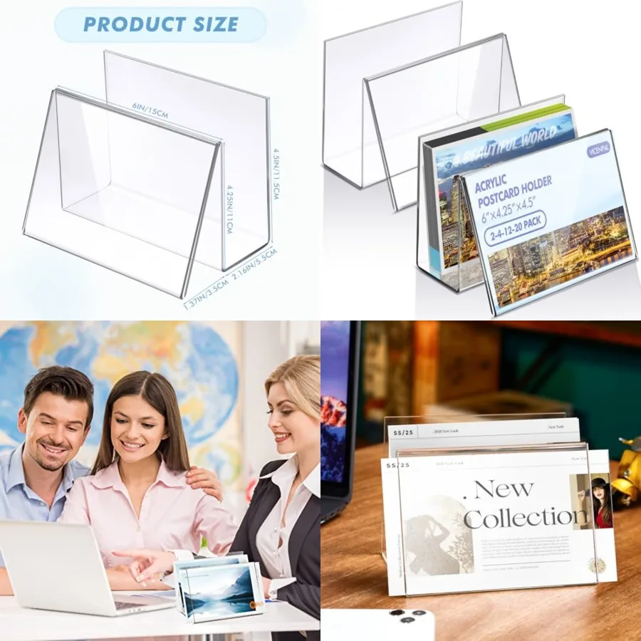 0 Pcs Clear Acrylic Postcard Holder Business Card Holder Greeting Card Display Clear Business Card Stand Rack for Index Card Or
0 Pcs Clear Acrylic Postcard Holder Business Card Holder Greeting Card Display Clear Business Card Stand Rack for Index Card Or