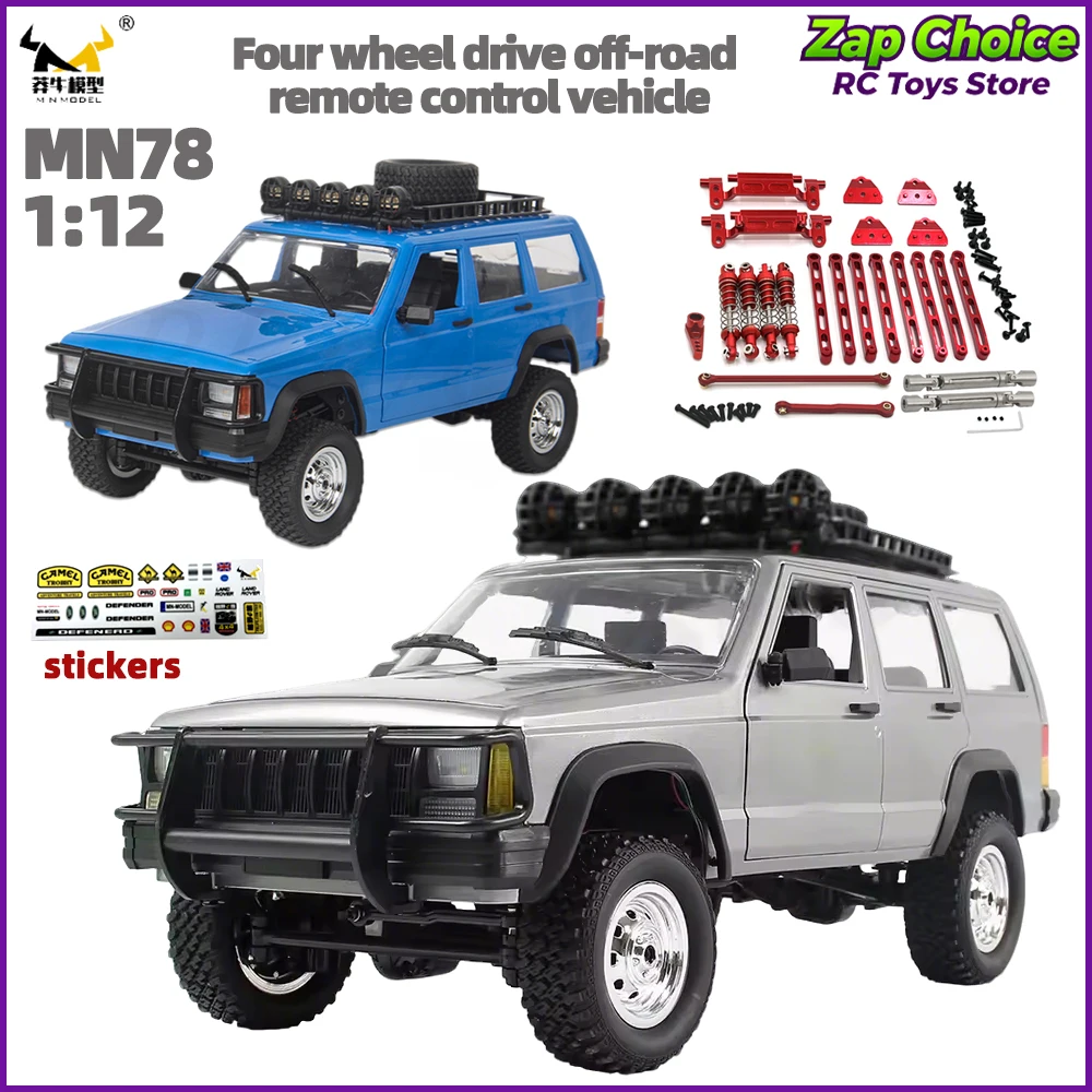 Mangniu MN78 1/12 Cherokee 213 4WD Electric RC Rock Climber 370 Brushed Motor Dual-Speed Gearbox 2.4G Toy Gift for Boy Adult
Mangniu MN78 1/12 Cherokee 213 4WD Electric RC Rock Climber 370 Brushed Motor Dual-Speed Gearbox 2.4G Toy Gift for Boy Adult