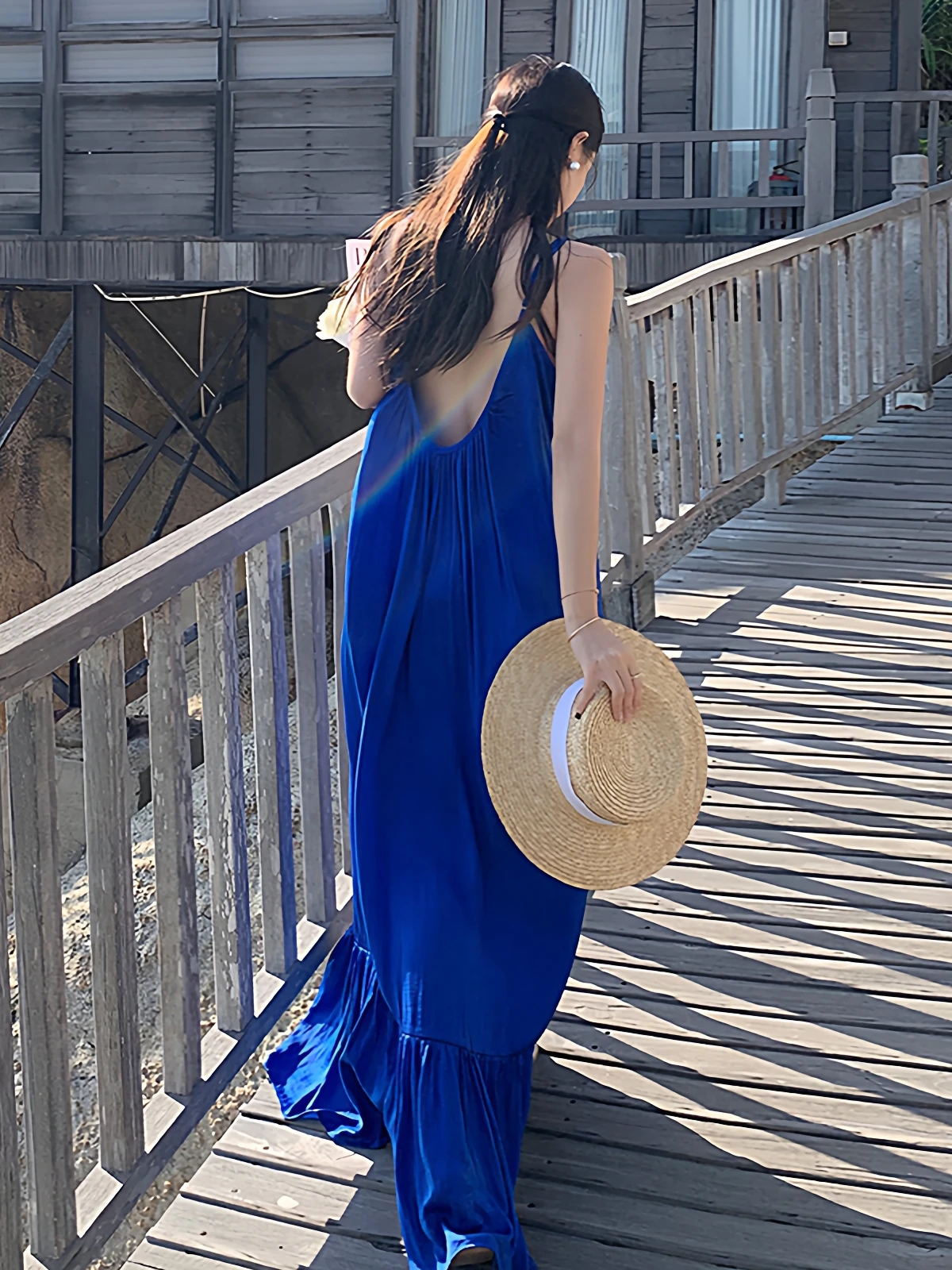Sanya Beachside Ultra-Fairy T Photo oot Beach Dr Blue Klein Bal Floor-Length Gown Holiday Sle Loose Waist Chif...
Sanya Beachside Ultra-Fairy T Photo oot Beach Dr Blue Klein Bal Floor-Length Gown Holiday Sle Loose Waist Chif...