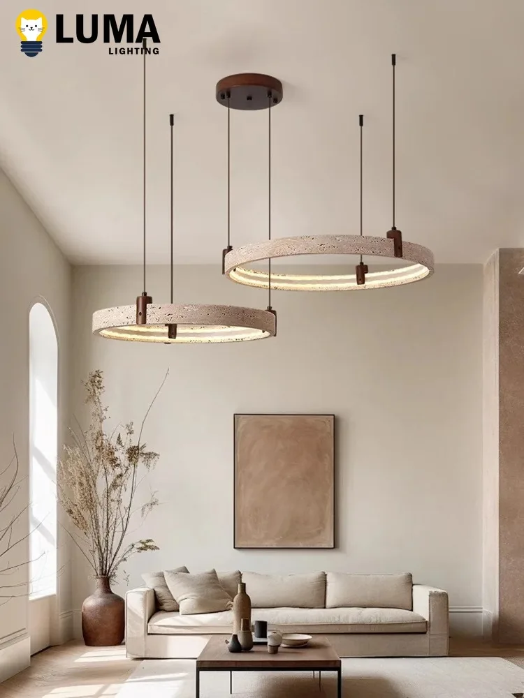 Wabi-Sabi Japanese Style Yellow Travertine Ring Chandeliers, Natural Cave Stone Circle Pendant Light Livingroom Home Decor
Wabi-Sabi Japanese Style Yellow Travertine Ring Chandeliers, Natural Cave Stone Circle Pendant Light Livingroom Home Decor