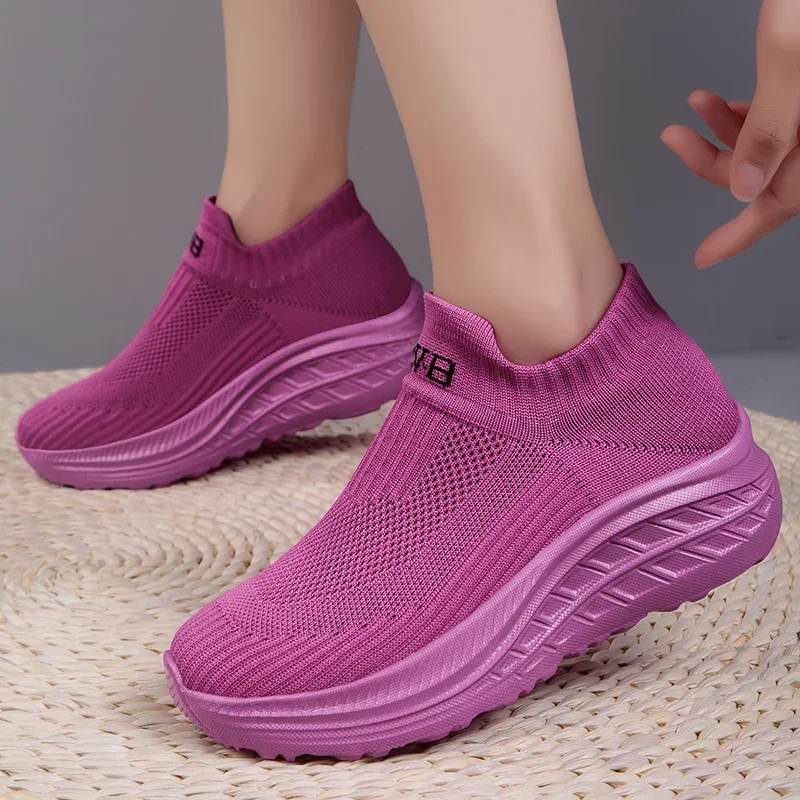 Summer Knit Orange Sneakers Women Fashion Casual Platform Socks Shoes Women Lightweight Breathable Slip-on Women's Running Shoes
Summer Knit Orange Sneakers Women Fashion Casual Platform Socks Shoes Women Lightweight Breathable Slip-on Women's Running Shoes