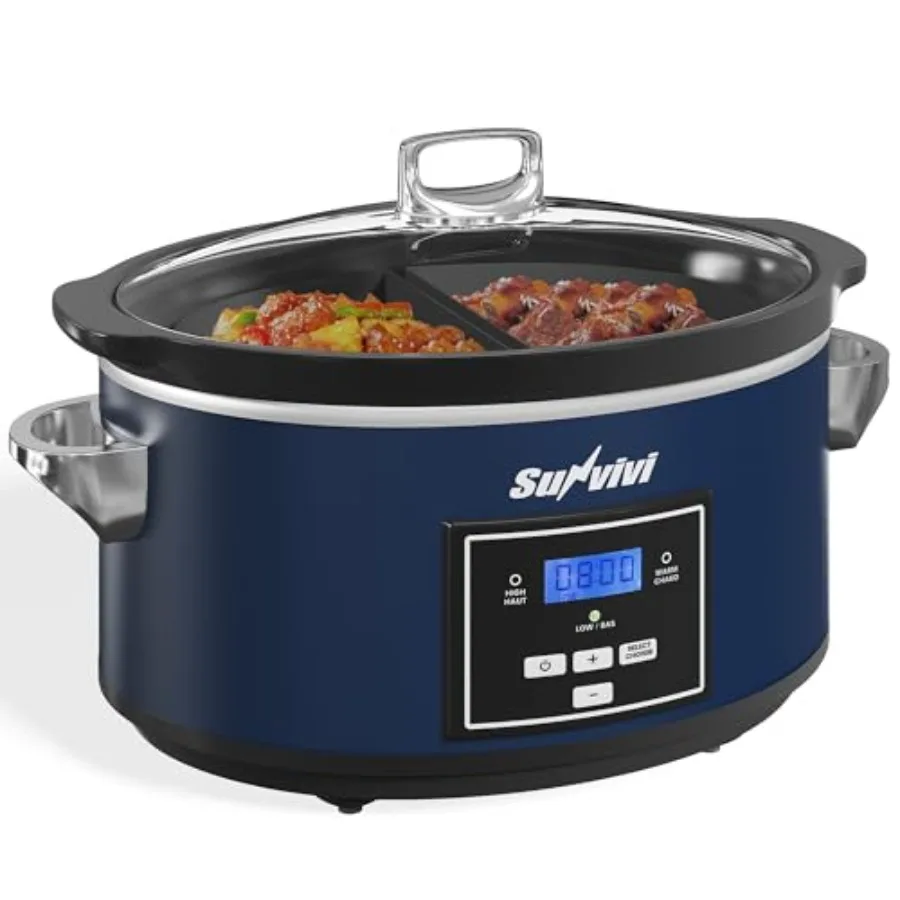 6 Quart Programmable Slow Cooker with 2 in 1 Silicone Liners Multi-Cooker Food Warmer with Digital Timer Adjustable Tempature C
6 Quart Programmable Slow Cooker with 2 in 1 Silicone Liners Multi-Cooker Food Warmer with Digital Timer Adjustable Tempature C