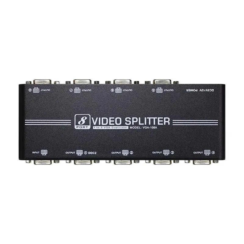 VGA Splitter 8 Channel Video Monitor TV Projector 500MHz Used For Conferences LCD Displays TV Projectors
VGA Splitter 8 Channel Video Monitor TV Projector 500MHz Used For Conferences LCD Displays TV Projectors