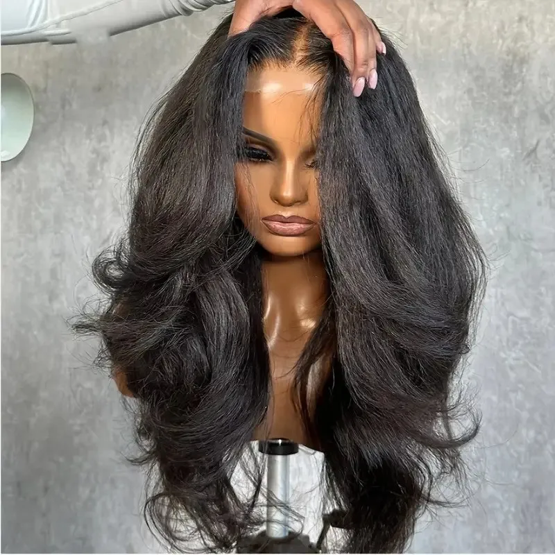 13*4 Front Lace Wig Cap Women's Black Middle Part Big Waves
13*4 Front Lace Wig Cap Women's Black Middle Part Big Waves
