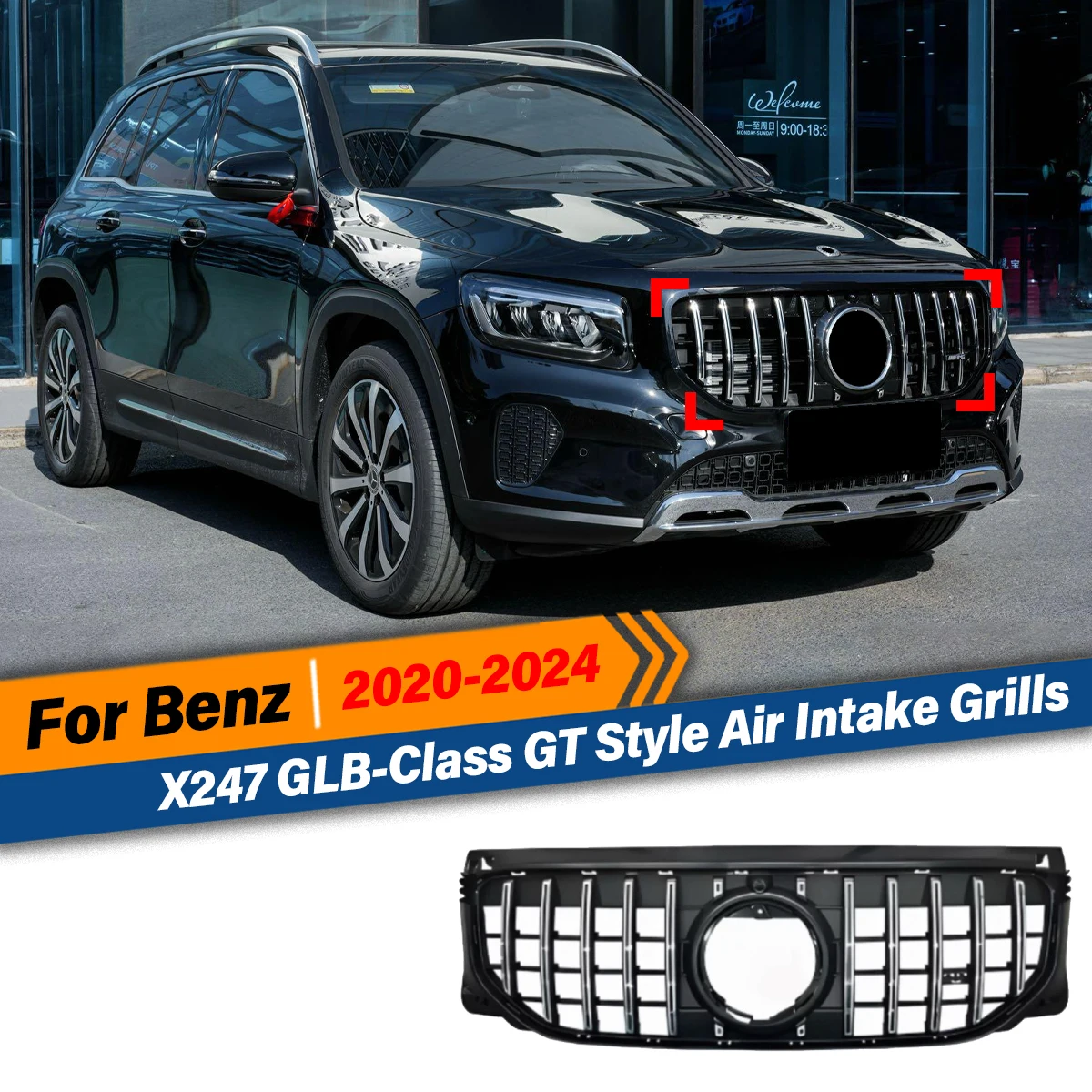 Для Mercedes Benz GLB-Class X247 2020 2021 2022 2023 2024 GT Стиль Передний бампер Гоночные решетки радиатора Воздухозаборная решетка BodyKit
Для Mercedes Benz GLB-Class X247 2020 2021 2022 2023 2024 GT Стиль Передний бампер Гоночные решетки радиатора Воздухозаборная решетка BodyKit