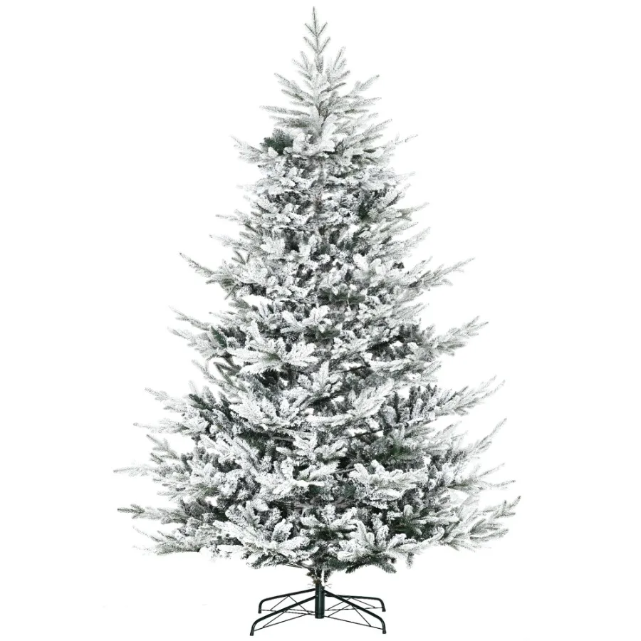 8 Foot Pine Snow Flocked Artificial Christmas Tree with 1479 Realistic Cedar Branches Auto Open Home Holiday Dration Green
8 Foot Pine Snow Flocked Artificial Christmas Tree with 1479 Realistic Cedar Branches Auto Open Home Holiday Dration Green