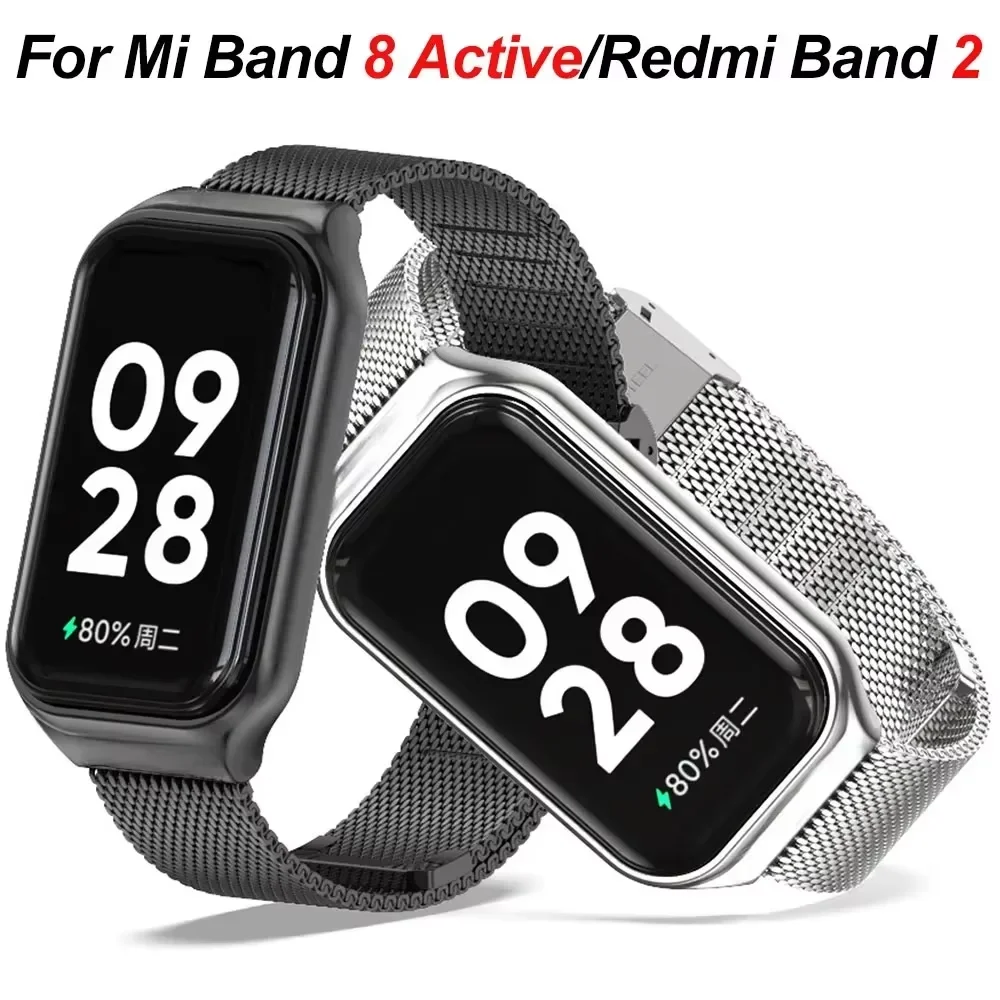 Ремешок для Xiaomi Mi Band 8 Active Браслет для Xiaomi Smart Band 8 Active для Redmi Band 2, металлический ремешок для часов из нержавеющей стали, детали
Ремешок для Xiaomi Mi Band 8 Active Браслет для Xiaomi Smart Band 8 Active для Redmi Band 2, металлический ремешок для часов из нержавеющей стали, детали