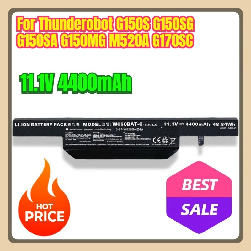 Аккумуляторы для ноутбуков 11,1 В, 4400 мАч для Thunderobot G150S G150SG G150SA G150MG M520A G170SC
Аккумуляторы для ноутбуков 11,1 В, 4400 мАч для Thunderobot G150S G150SG G150SA G150MG M520A G170SC