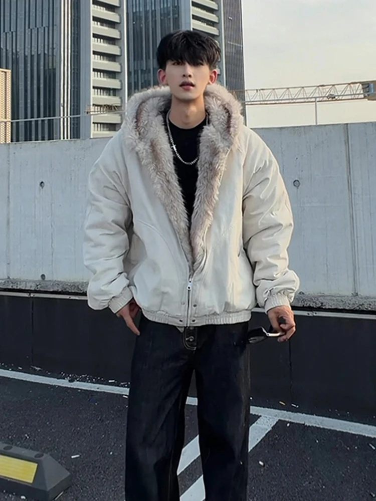 Thiened Faux Fur Collar Men's Cotton Jaet Quilted Warmth Leisure Casual Winter Coat Zipper Closure Long Sve Stand Fit
Thiened Faux Fur Collar Men's Cotton Jaet Quilted Warmth Leisure Casual Winter Coat Zipper Closure Long Sve Stand Fit