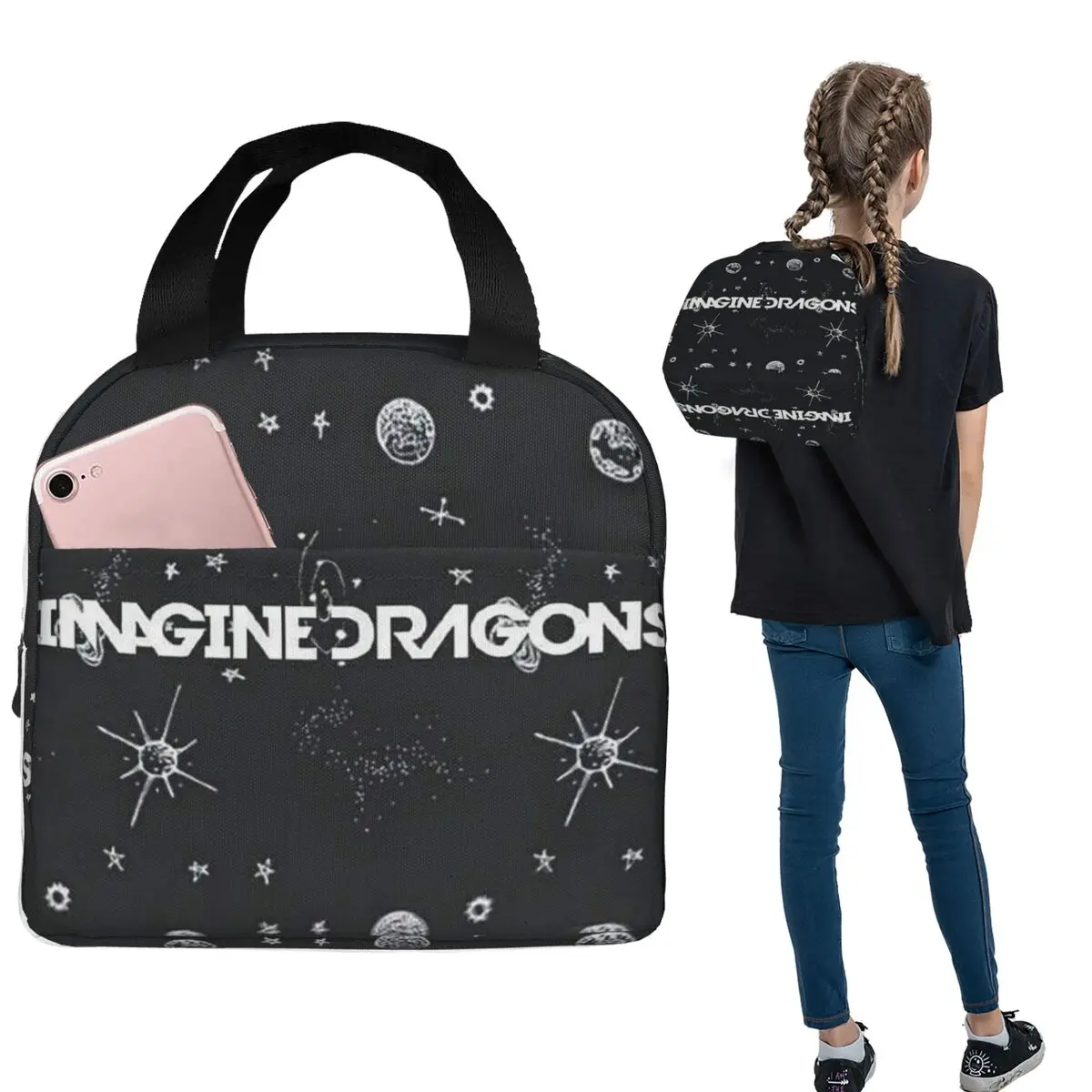 Imagine Dragons Band Lunch Bags Insulated Bento Box Portable Lunch Tote Resuable Cooler Thermal Bag for Woman Girl Office
Imagine Dragons Band Lunch Bags Insulated Bento Box Portable Lunch Tote Resuable Cooler Thermal Bag for Woman Girl Office