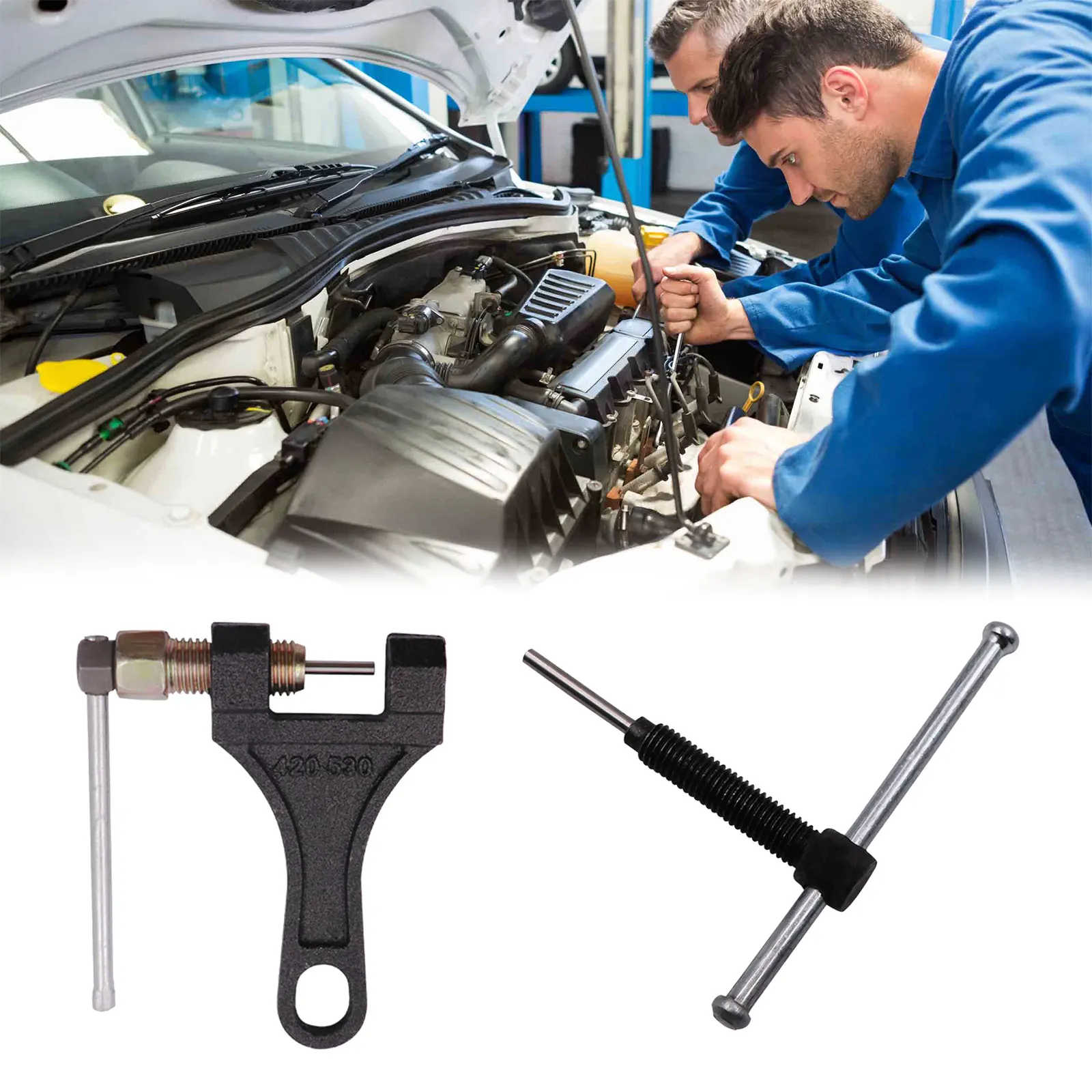 Universal Carbon Steel Spanner Link Splitter Pin Remover 420-428-530 Chain Breaker Cutter Repair Tools For Motorcycle Bike
Universal Carbon Steel Spanner Link Splitter Pin Remover 420-428-530 Chain Breaker Cutter Repair Tools For Motorcycle Bike