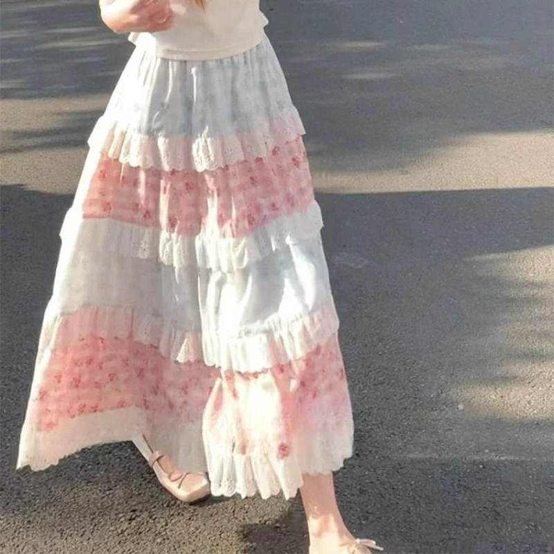 Сладкая кружевная юбка с высокой талией во французском стиле с цветочным принтом, весна-лето, торт, милая девушка, винтажные ретро-юбки трапециевидной формы Runay с рюшами
Сладкая кружевная юбка с высокой талией во французском стиле с цветочным принтом, весна-лето, торт, милая девушка, винтажные ретро-юбки трапециевидной формы Runay с рюшами
