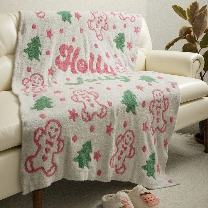 Christmas Themed Blanket Holiday Gift Blanket Gingerbread Man Knitted Jacquard Warm Holiday Decoration Merry Christmas
Christmas Themed Blanket Holiday Gift Blanket Gingerbread Man Knitted Jacquard Warm Holiday Decoration Merry Christmas