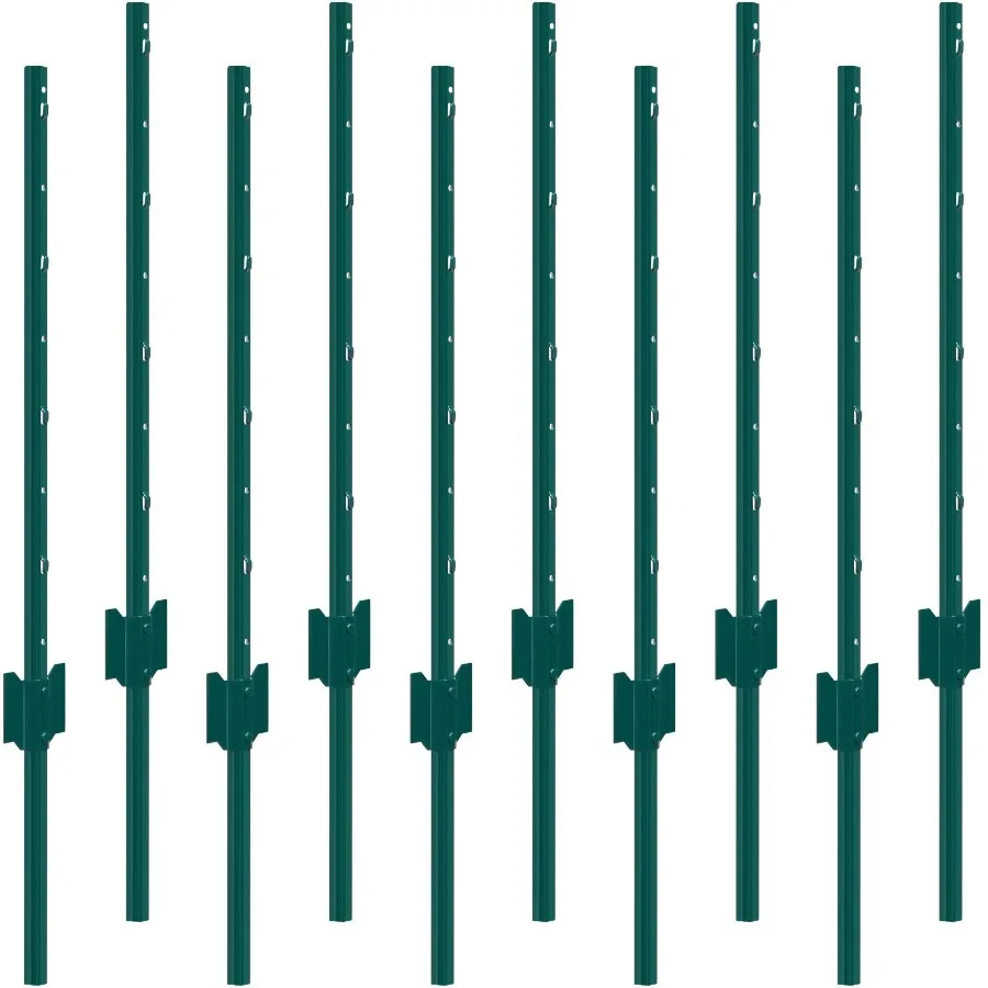VEVOR 3 Feet Fence Post 10 Pack U-Channel Heavy Duty Metal Fence Posts Sturdy Steel Fence Stakes for Garden Yard Lawn Farms and
VEVOR 3 Feet Fence Post 10 Pack U-Channel Heavy Duty Metal Fence Posts Sturdy Steel Fence Stakes for Garden Yard Lawn Farms and