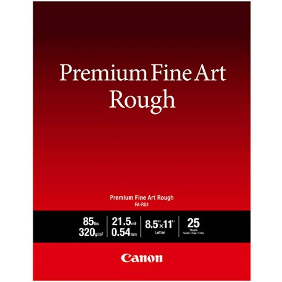 Premium Fine Art Rough Paper FA-RG1 8.5' X 11' 25 Sheets (4562C002)
Premium Fine Art Rough Paper FA-RG1 8.5' X 11' 25 Sheets (4562C002)