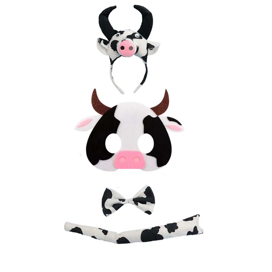Milk Cow Headband Bow Tie Tail Masks Costume Halloween Dress Up Accessories for Kids Adults
Milk Cow Headband Bow Tie Tail Masks Costume Halloween Dress Up Accessories for Kids Adults